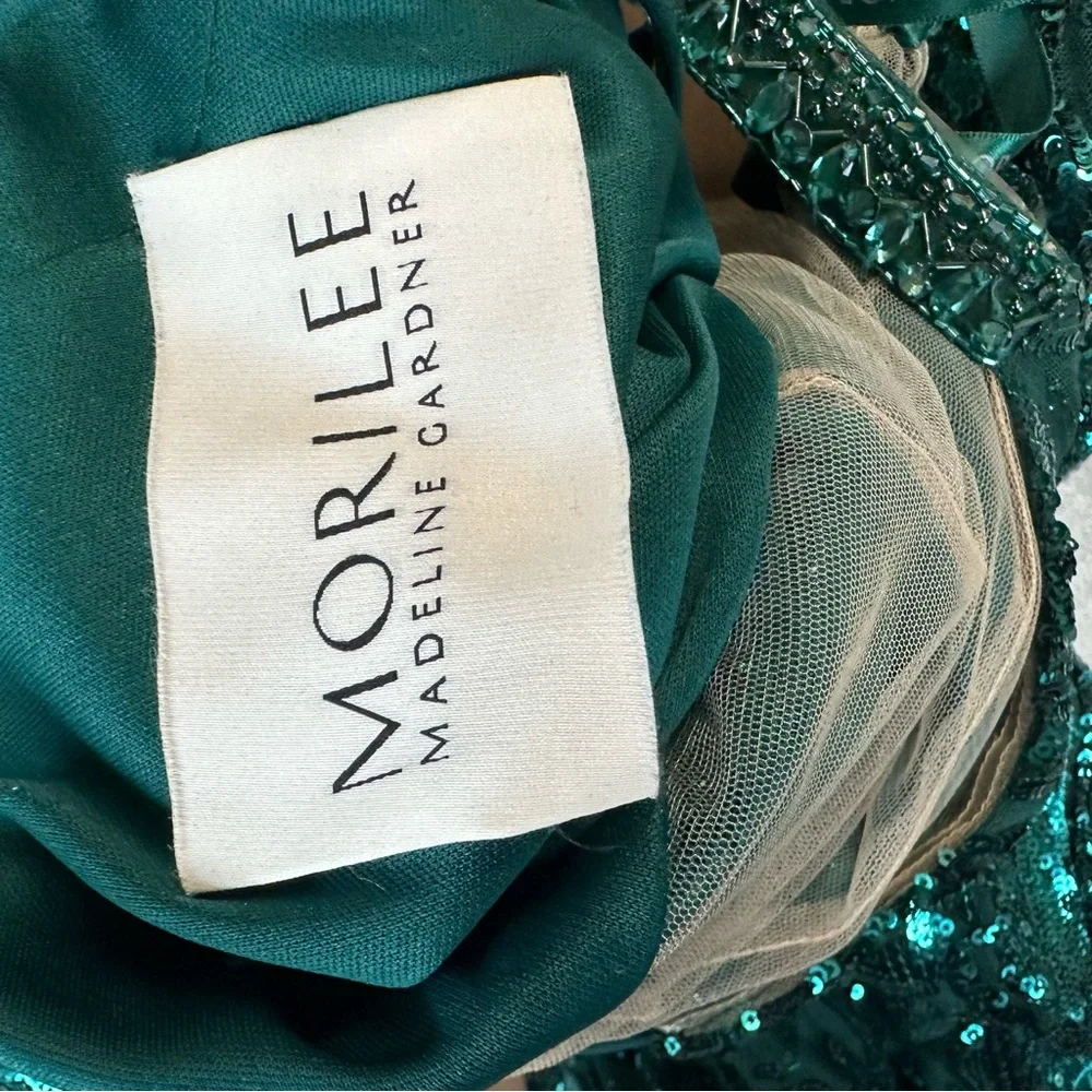 morilee madeline gardner formal prom green dress size 18 - Picture 13 of 15